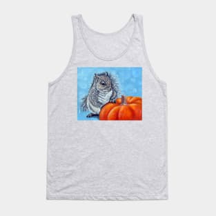 Squirrel Pumpkin Painting Tank Top